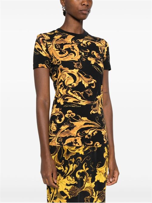 T-shirt donna mezza manica con stampa Versace jeans Couture | 79HAH608JS504G89